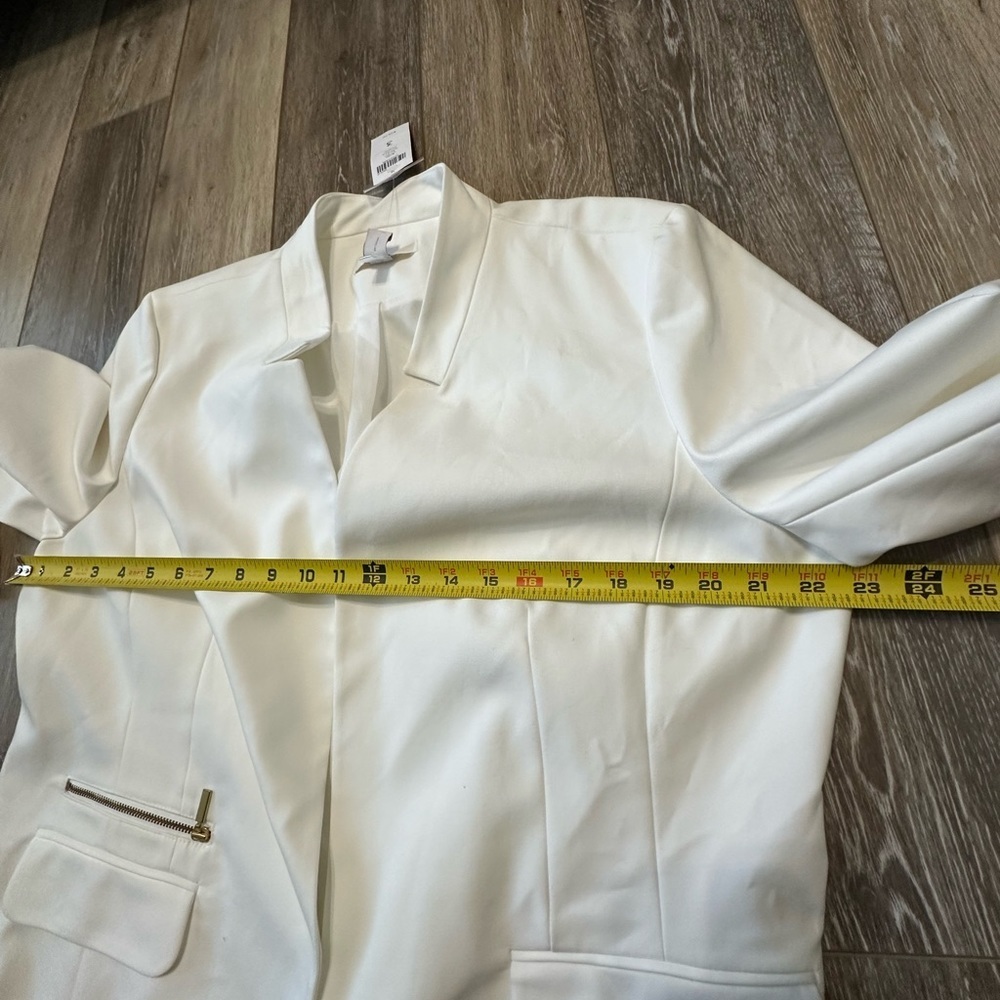 🔥NWT 4% Spandex comfortable open front no button Blazer jacket Chico’s Size 3 - Picture 4 of 13